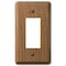 Amerelle Amerelle Contemporary Brown 1 gang Oak Wood Decorator Wall Plate 1 pk 901R - alternate 2